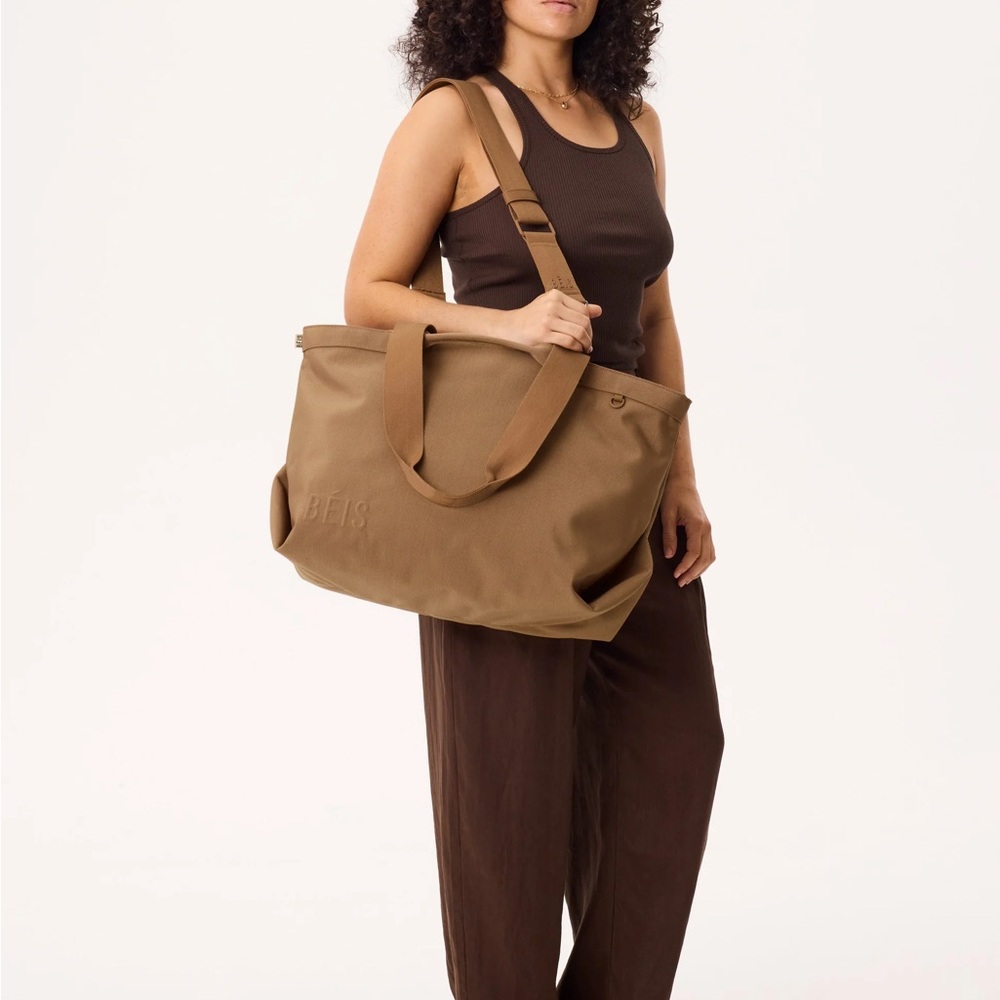 BEIS Camel Travel Tote Bag